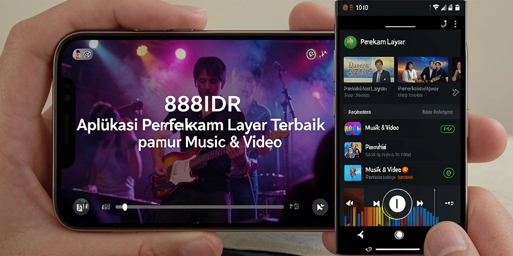 Antarmuka utama aplikasi 888IDR untuk merekam layar dengan fungsi lengkap.