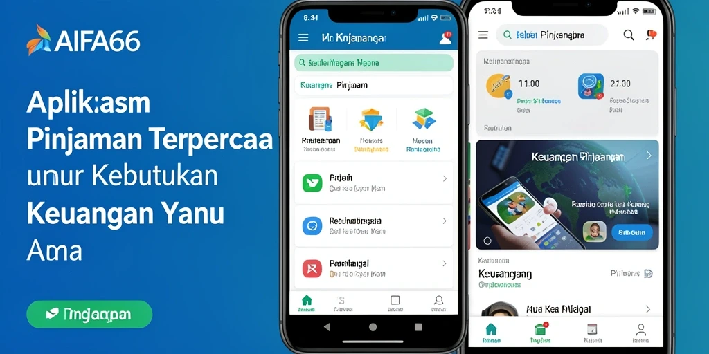 Tampilan antarmuka aplikasi AIFA66 yang ramah pengguna untuk pinjaman.