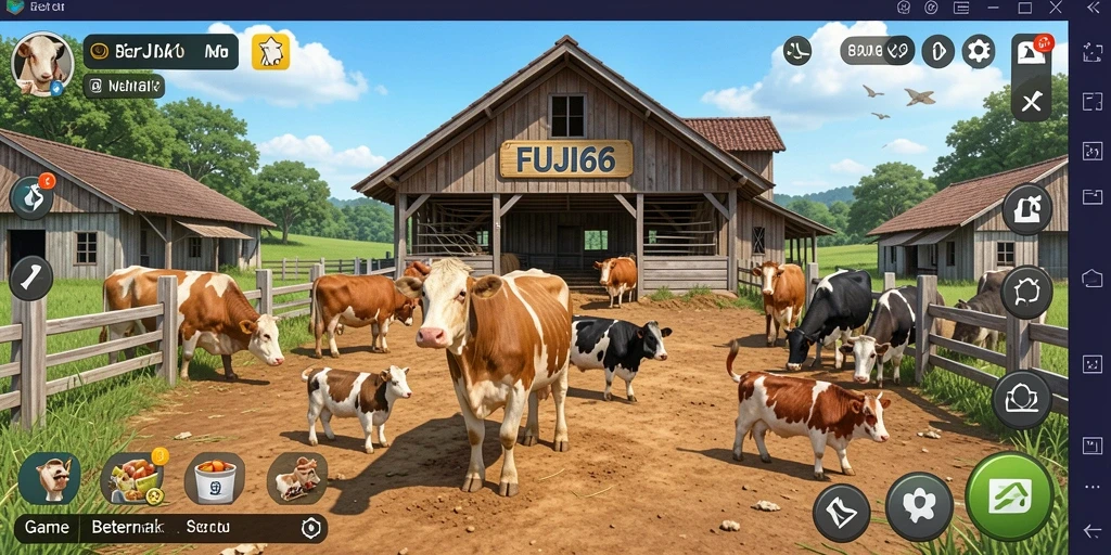 Antarmuka menarik game Beternak FUJI66 yang mengasyikkan.
