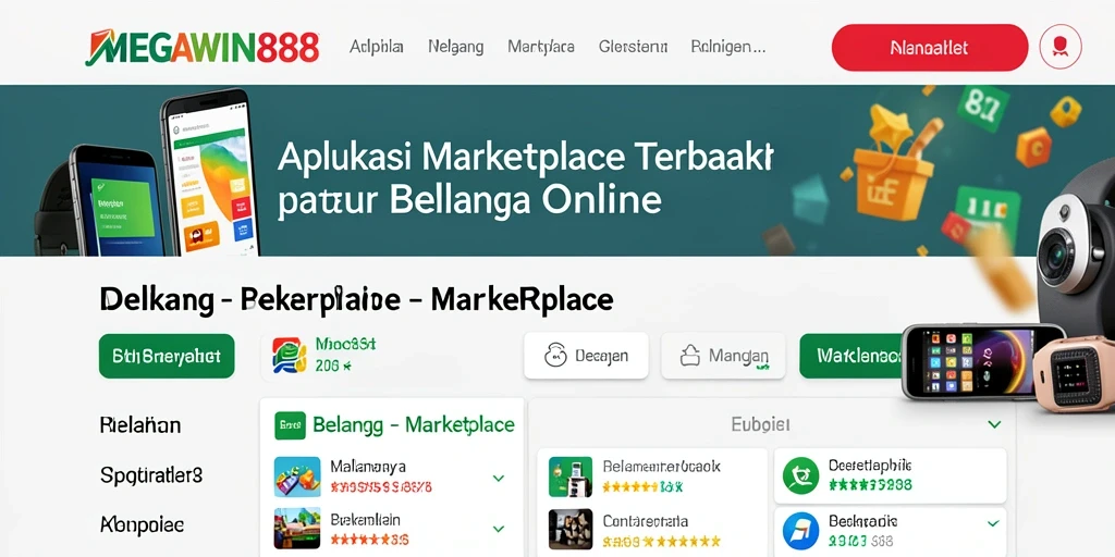 Tampilan antarmuka utama MEGAWIN888 untuk berbelanja online.