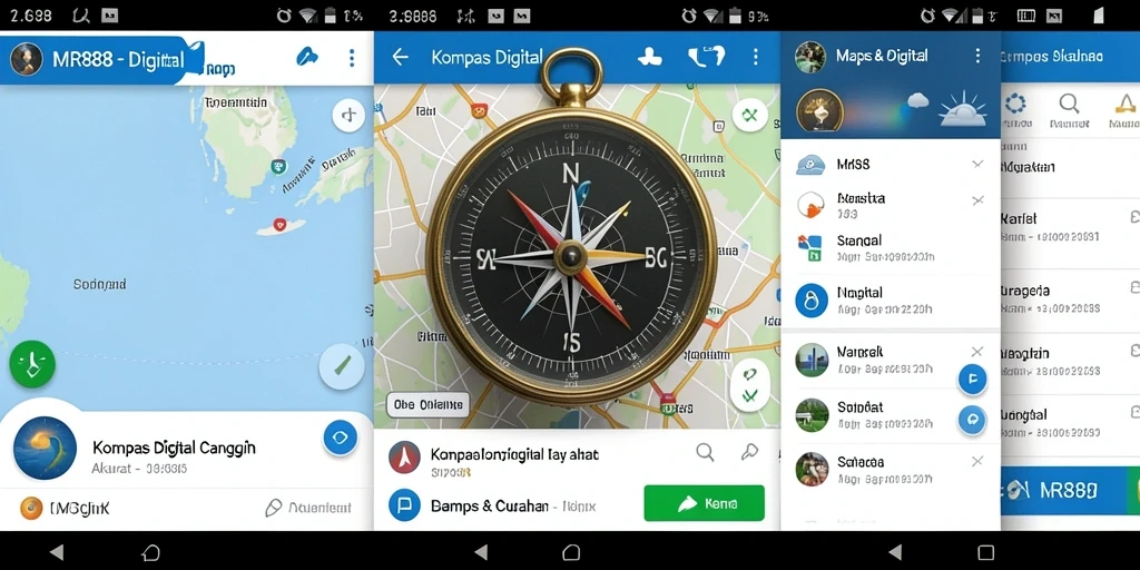 Antarmuka canggih MR888 untuk navigasi dan cuaca.