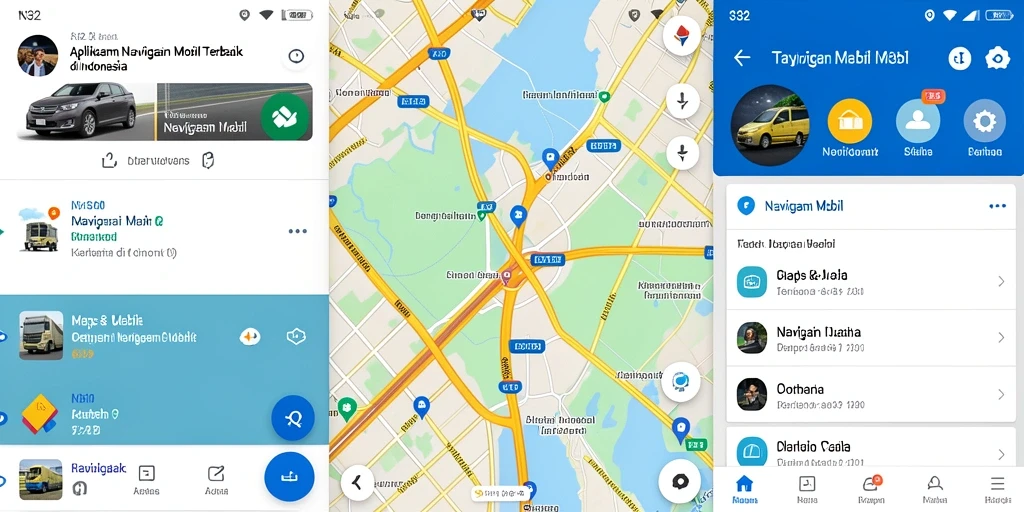 Antarmuka N32 yang modern dan intuitif untuk navigasi mobil.