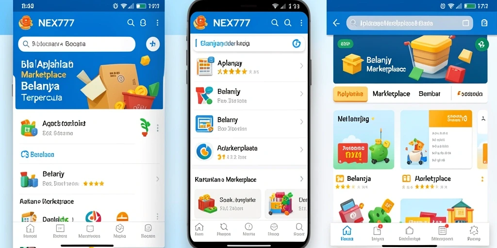Antarmuka NEX777 yang mudah digunakan untuk belanja online.