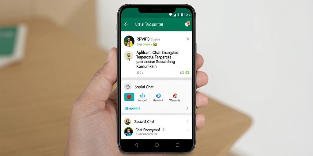 Antarmuka RPVIP3 yang modern dengan fitur Chat Encrypted yang aman.