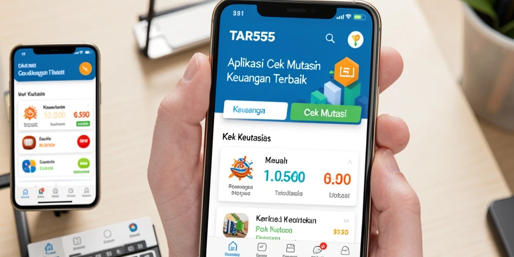 Antarmuka aplikasi Cek Mutasi TAR555 yang informatif dan menarik.