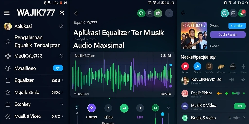 Tampilan antarmuka <strong>WAJIK777</strong> yang modern dan intuitif untuk pengaturan Equalizer.